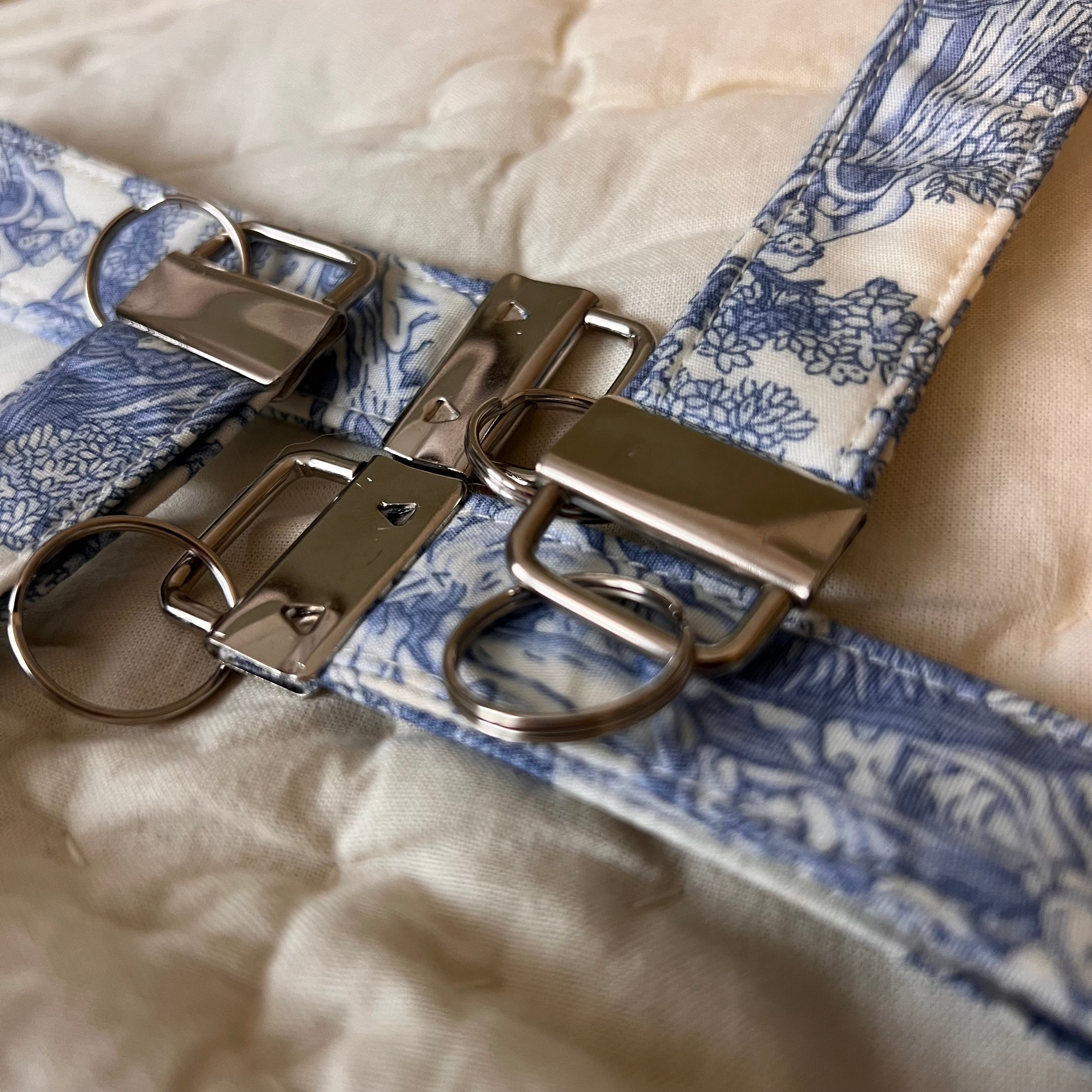 Vintage Blue Padded Wristlet *SECONDS