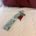 Turquoise Flowers Wristlet