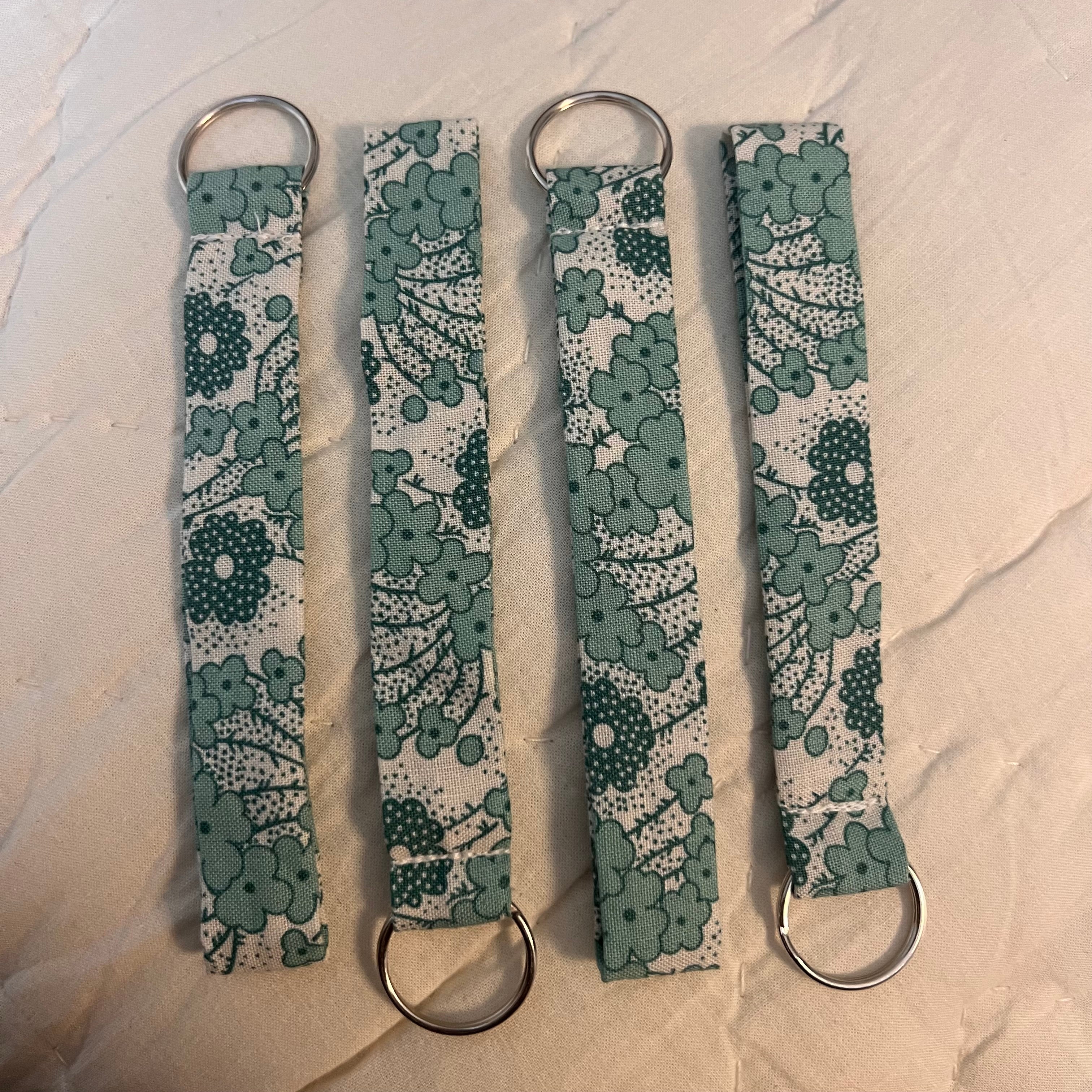 Turquoise Flowers Wristlet