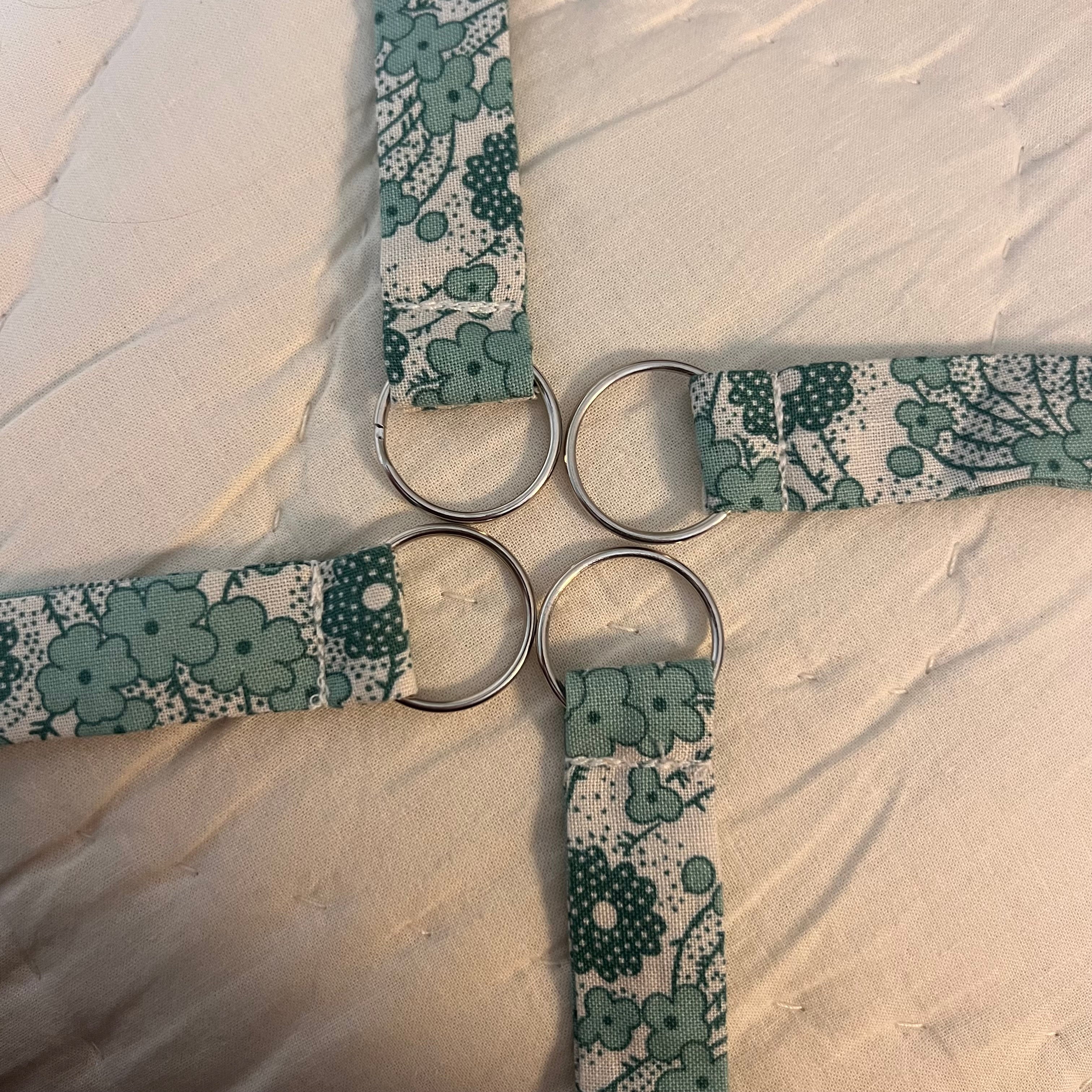 Turquoise Flowers Wristlet